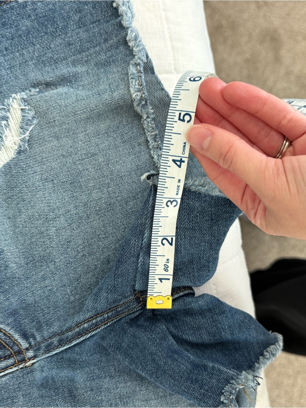 Kut from the Kloth Dark Blue Distressed Denim Cutoff Shorts - Picture 7 of 7